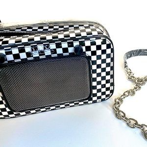 Dolls Kill- Womens sling bag/shoulder bag/speaker bag/ checkered/ FAST SHIPPING
